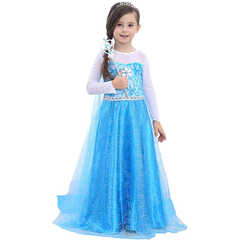 Fustan Elsa Per Femije me Pelerine, Masa: XL - Extra Large, Ngjyra: Blu, foto , 2 image