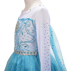 Fustan Elsa Per Femije me Pelerine, Masa: XL - Extra Large, Ngjyra: Blu, foto , 3 image