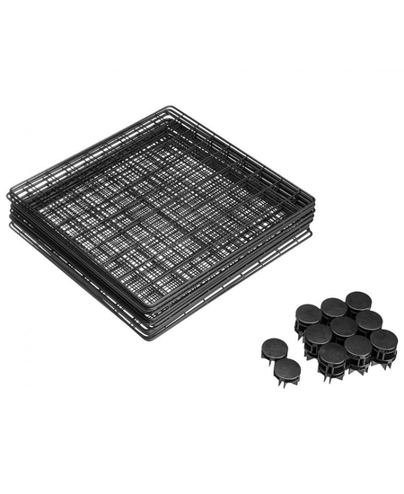 Raft Portative Metalike me 4 Rafte (ngjyre e zeze), foto , 4 image