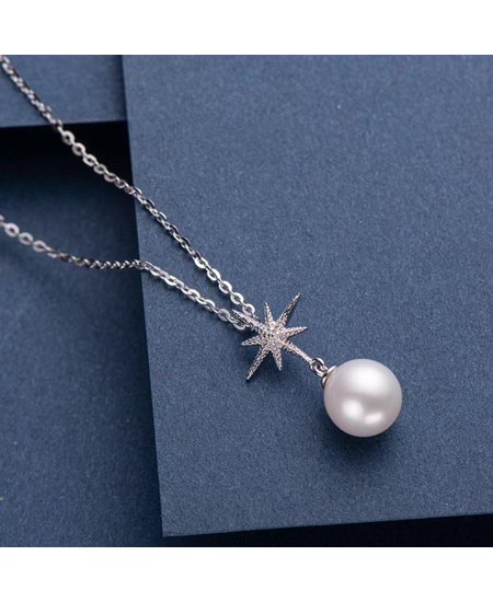 Varese Argjendi me Perle ne Forme Ylli, foto , 3 image