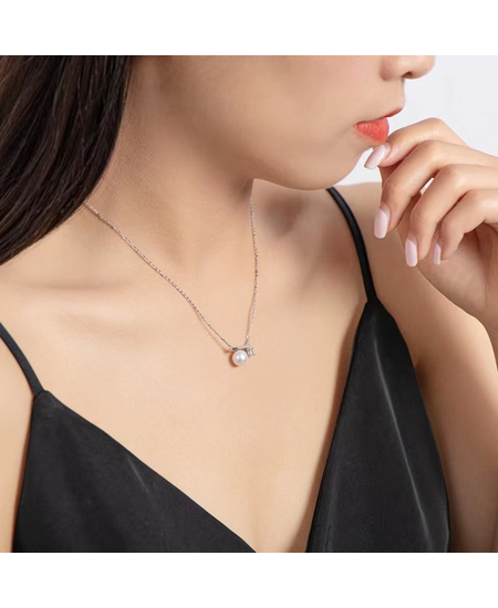 Varese Argjendi me Perle dhe Gur, foto , 2 image