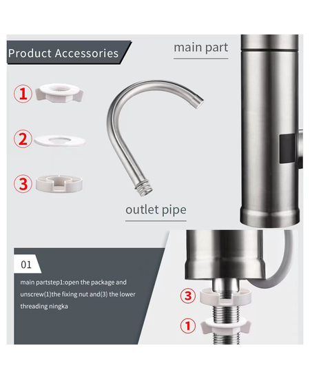 Rubinet Metalik me Ngrohje për Lavamanin, foto , 4 image