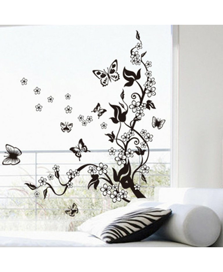 Ngjitese ,Dekoruese per Murin Me Flutura dhe Lule, photo , 4 image