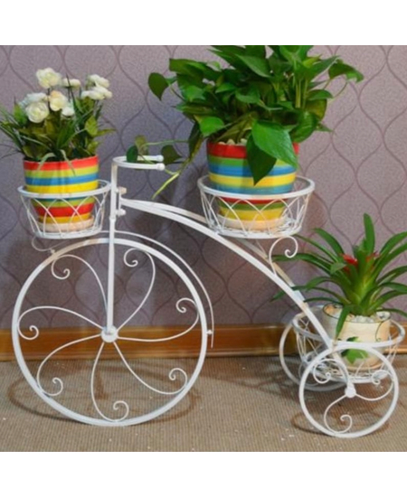 Biçikletë Dekorative për 3 Vazo, Ngjyra: E Bardhë, foto , 3 image BalkMall Biçikletë Dekorative për 3 Vazo, Ngjyra: E Bardhë, foto , 3 image