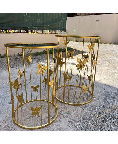 Set Tavoline Rrethore me Xham, Ngjyra: Gold, Madhesia: E Vogel, foto , 3 image