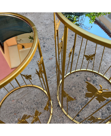 Set Tavoline Rrethore me Xham, Ngjyra: Gold, Madhesia: E Vogel, foto , 2 image