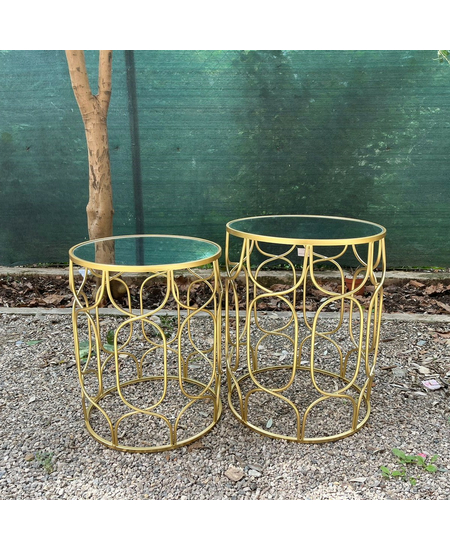 Set Tavoline Rrethore, Ngjyra: Gold, Madhesia: Set, foto , 5 image BalkMall Set Tavoline Rrethore, Ngjyra: Gold, Madhesia: Set, foto , 5 image