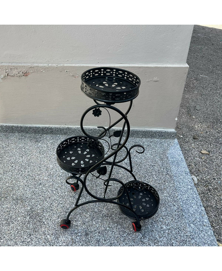 Dekoruese Metalike për 3 Vazo, Ngjyra: E Zezë, foto , 4 image