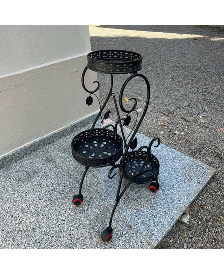 Dekoruese Metalike për 3 Vazo, Ngjyra: E Zezë, foto , 3 image